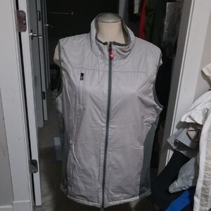 Gray 2 Tone Sleeveless TESLA Puffer Vest In Size XL